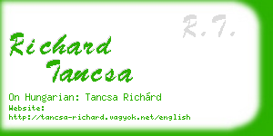 richard tancsa business card